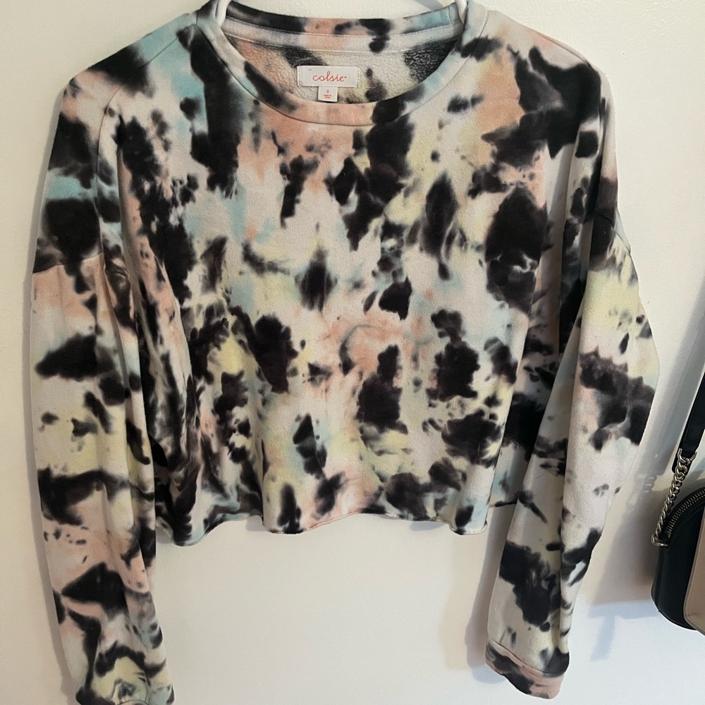 Cropped, tie dye, hoodie from target.